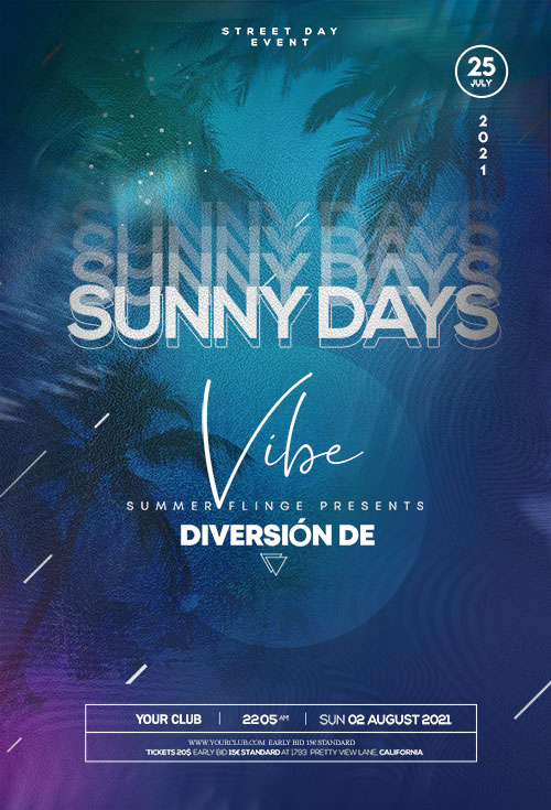 Sunny Days Event - Premium flyer psd template