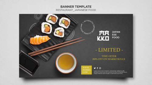 Make-up сollection of sushi templates for restaurant vol 9