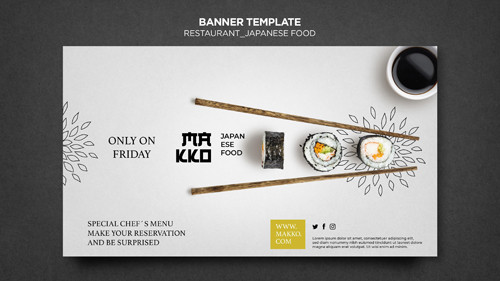 Make-up сollection of sushi templates for restaurant vol 12