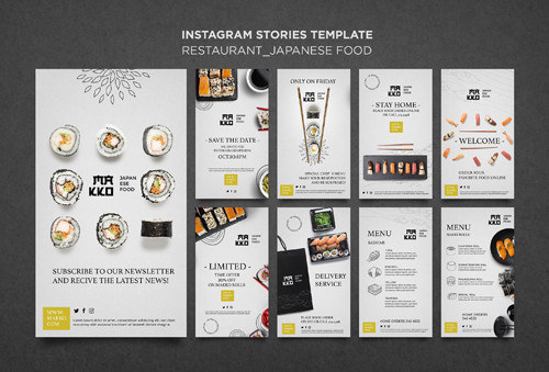 Make-up сollection of sushi templates for restaurant vol 2