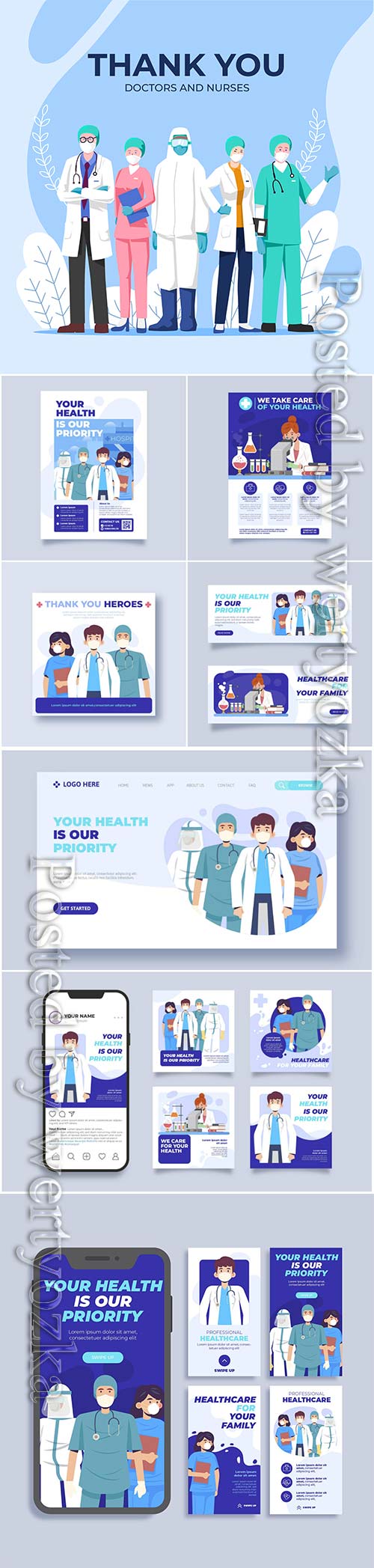 Thank you medical personal flyer template