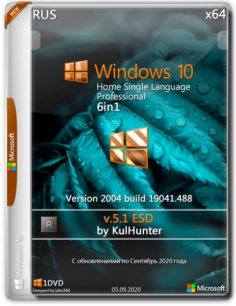 Windows 10 2004 x64 HSL/PRO by KulHunter v.5.1 ESD (RUS/2020)