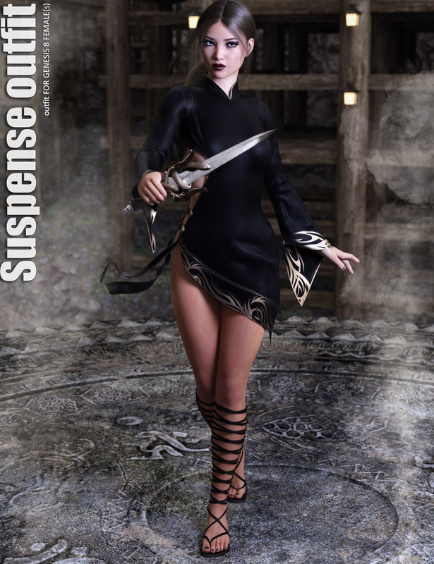 dForce Suspense Outfit for Genesis 8 Females