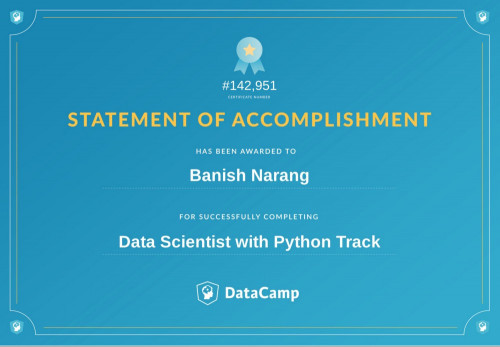 Data Camp - Python Programmer Career Track