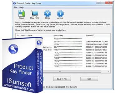 iSumsoft Product Key Finder 3.1.1