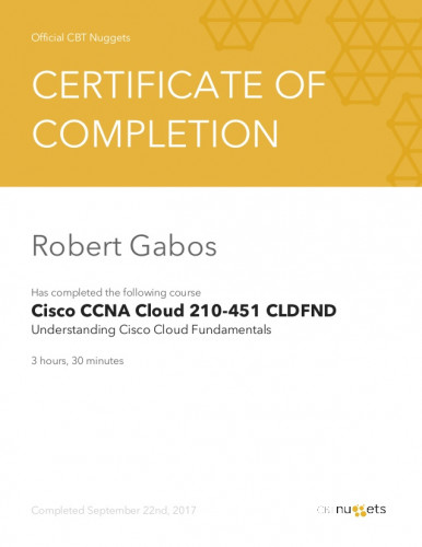 CBT Nuggets - Cisco CCNA Cloud 210-451 CLDFND