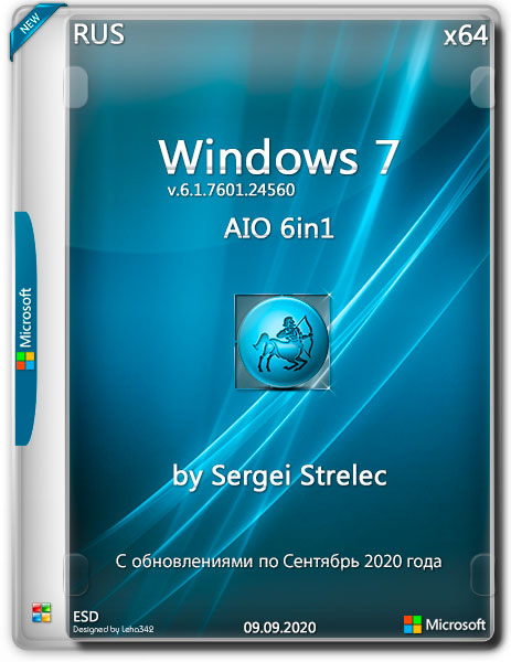 Windows 7 SP1 x64 7601.24560 6in1 by Sergei Strelec (RUS/2020)
