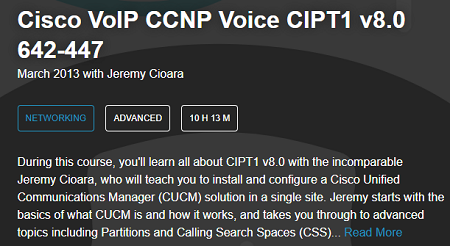 CBT Nuggets - Cisco VoIP CCNP Voice CIPT1 v8.0 642-447
