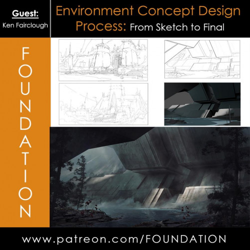 Gumroad - Environment Concept Design Process - From Sketch to Final with Ken Fairclough