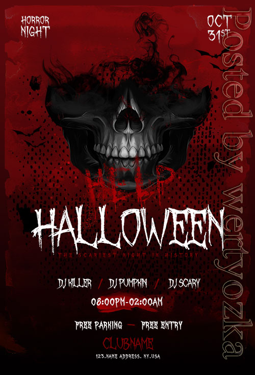 Halloween Nightmare Flyer PSD Template