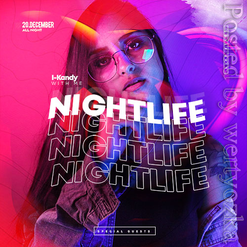 Nightlife Club Party PSD Flyer Template