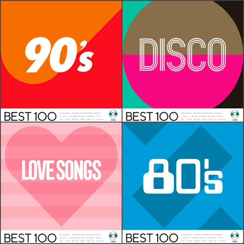 VA - Best 100: Disco, 80s, 90s, Love Songs (4 CD) (2020) MP3