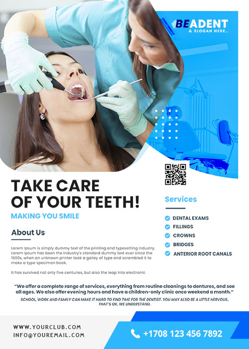 Dental psd flyer template
