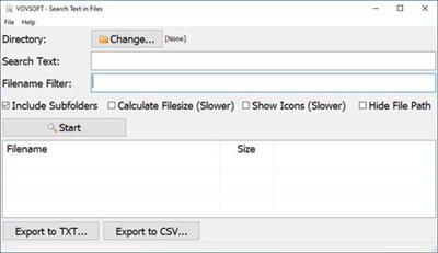 VovSoft Search Text in Files 1.5
