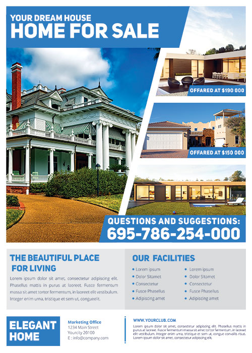 Simple real estate psd flyer A4