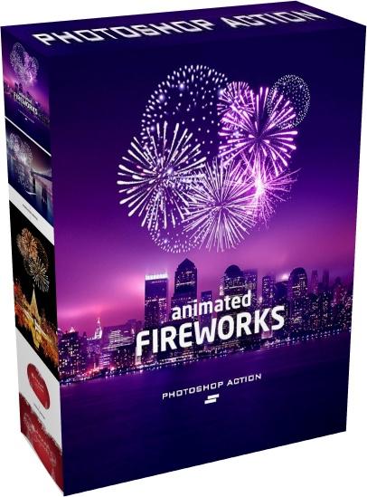 GraphicRiver - Gif Animated Fireworks Photoshop Action